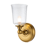 Бра для ванных комнат с прозрачным плафоном из стекла с пузырьками на основании цвета латунь Feiss варинант исполнения - 1 | Loft Concept в Рязани