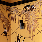 Обои с вышивкой ручной работы Étienne Original colourway on wool sateen варинант исполнения - 6 | Loft Concept в Рязани