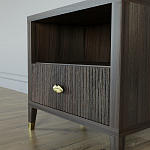 Прикроватная тумбочка с полкой Elsa Dreams Walnut  варинант исполнения - 3 | Loft Concept в Рязани