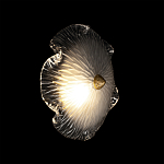 Бра в форме прозрачного стеклянного цветка с рельефной текстурой Textured Glass варинант исполнения - 2 | Loft Concept в Рязани