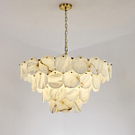 Люстра подвесная четырехъярусная с подвесками в форме дисков Cryptocrystalline Stone варинант исполнения - 7 | Loft Concept в Рязани