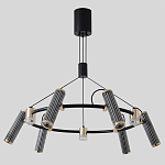 Люстра круглая с 9-ю цилиндрическими плафонами на магнитном креплении Bronze Concert варинант исполнения - 2 | Loft Concept в Рязани