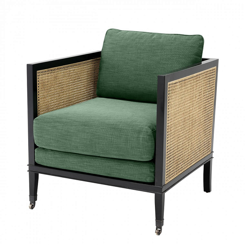 Кресло Eichholtz Chair Lauriston Зеленый Черный Кресло Eichholtz Chair Lauriston Зеленый Черный в Рязани | Loft Concept