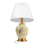 Настольная лампа бежевая с изображением птиц Slip Away варинант исполнения - 3 | Loft Concept в Рязани