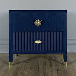 Тумба прикроватная с двумя ящиками Elsa Dreams Blue варинант исполнения - 5 | Loft Concept в Рязани