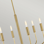 Люстра с 6-ю лампами на тонких изогнутых рожках в современном стиле Feiss варинант исполнения - 6 | Loft Concept в Рязани