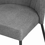 Стул серый с широкой закругленной спинкой Chair Gray Attractive варинант исполнения - 7 | Loft Concept в Рязани