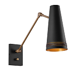 Бра черного цвета с конусным металлическим плафоном Alora варинант исполнения - 1 | Loft Concept в Рязани