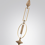 Подвесной светильник со стеклянным плафоном и декоративной вставкой из текстурного камня Tectona  варинант исполнения - 6 | Loft Concept в Рязани