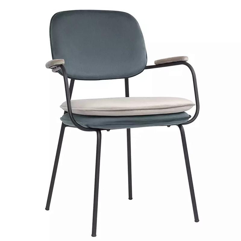 Стул с подлокотниками и мягкой обивкой из велюра Soft Velor Chair Мульти Бежевый Стул с подлокотниками и мягкой обивкой из велюра Soft Velor Chair Мульти Бежевый в Рязани | Loft Concept