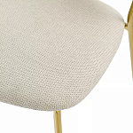 Стул барный широкой полукруглой спинкой на золотистых ножках Chair Smooth Shapes варинант исполнения - 6 | Loft Concept в Рязани