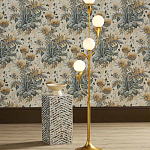 Торшер с золотым каркасом в виде стебля с листьями Inspired by Nature варинант исполнения - 4 | Loft Concept в Рязани