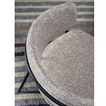 Стул полукруглый с каркасом из металла и мягким сиденьем и спинкой Soft Chenille варинант исполнения - 7 | Loft Concept в Рязани