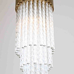 Подвесной светильник с прозрачными стеклянными подвесками и металлическим основанием Nembus варинант исполнения - 3 | Loft Concept в Рязани