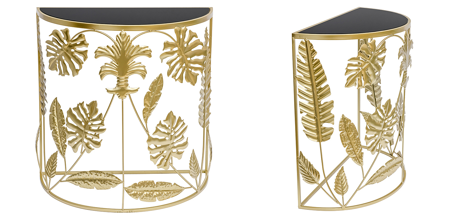 Консоль Tropical Gold Leaves Console Консоль Tropical Gold Leaves Console - Loft-Concept в Рязани