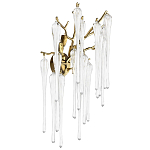 Бра с бронзовыми акцентами и прозрачными стеклянными каплями Droplet Bra варинант исполнения - 1 | Loft Concept в Рязани