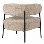 Кресло полукруглое мягкое с буклированной обивкой Armchair with Boucle Upholstery варинант исполнения - 1 | Loft Concept в Рязани