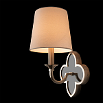 Бра с белым текстильным абажуром и фигурным основанием с зеркальной вставкой Vitorino варинант исполнения - 21 | Loft Concept в Рязани