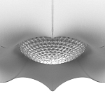 Подвесной светильник с белым фигурным абажуром и мягкими волнистыми краями Cloud Motion  варинант исполнения - 6 | Loft Concept в Рязани