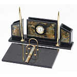 Настольный письменный набор из камня офиокальцит и змеевик Successful Leader варинант исполнения - 2 | Loft Concept в Рязани