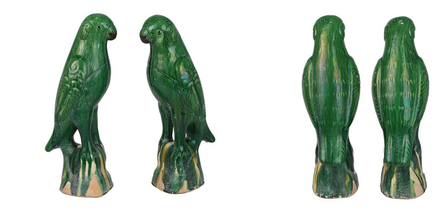 Статуэтка Green Parrot Porcelain Статуэтка Green Parrot Porcelain - Loft-Concept в Рязани
