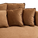 Кушетка круглая с обивкой из велюра коричневая Milky Brown Chair варинант исполнения - 6 | Loft Concept в Рязани