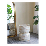 Приставной столик с мозаичным рисунком из раковин устриц Bone Inlay варинант исполнения - 5 | Loft Concept в Рязани