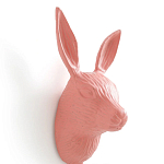 Настенный крючок в виде зайца Hare Wall Hook Pink варинант исполнения - 2 | Loft Concept в Рязани