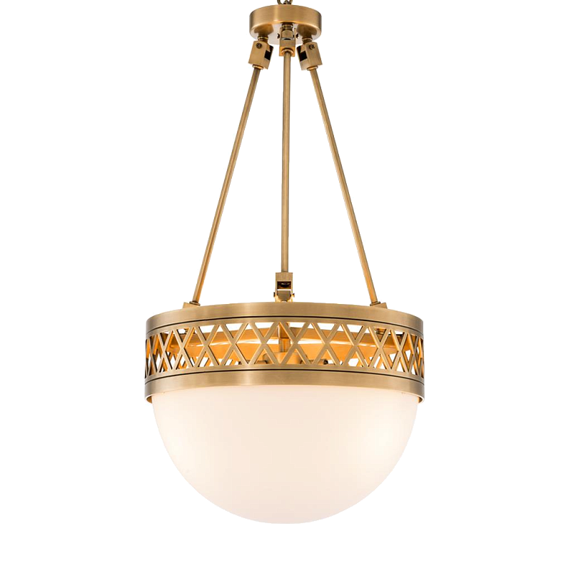Люстра Chandelier Bistroquette Латунь Античная полированная Белый Люстра Chandelier Bistroquette Латунь Античная полированная Белый в Рязани | Loft Concept