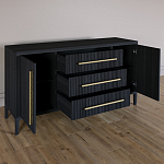 Буфет Primo с тремя ящиками и двумя фасадами Черный дуб варинант исполнения - 6 | Loft Concept в Рязани