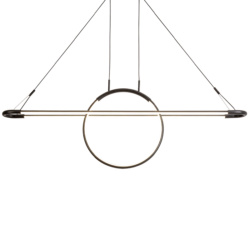 Светодиодная люстра Black LED Circle and Oval Lamp Черный Светодиодная люстра Black LED Circle and Oval Lamp Черный в Рязани | Loft Concept