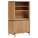 Буфет высокий из дерева манго и металла с открытыми полками и 2-мя дверцами Toinette варинант исполнения - 1 | Loft Concept в Рязани