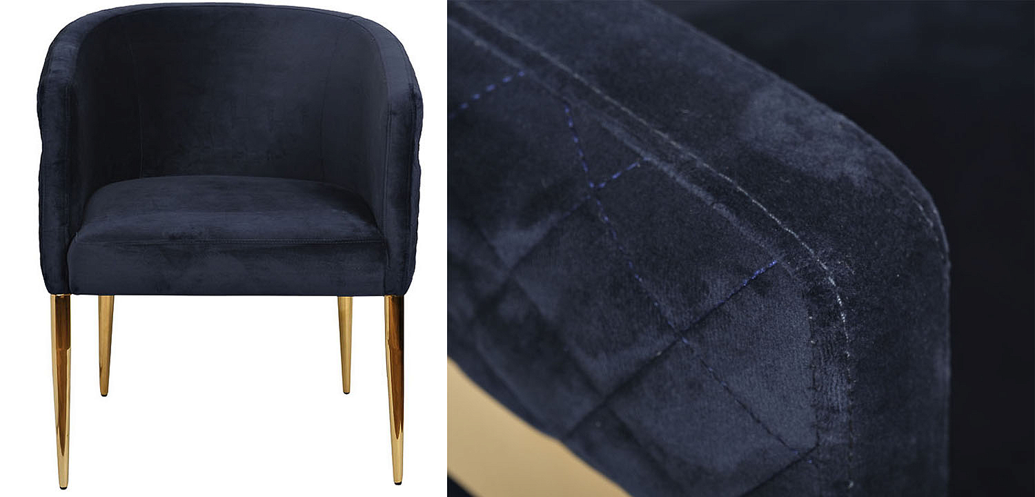 Полукресло Jhon blue velour Полукресло Jhon blue velour - Loft-Concept в Рязани