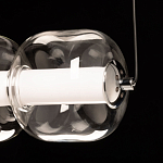 Люстра линейная с 6-ю прозрачными стеклянными плафонами округлой формы HANDLE GRAPE варинант исполнения - 10 | Loft Concept в Рязани