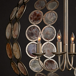 Люстра в форме шара с декором из круглых декоративных элементов Bright Shell Discs варинант исполнения - 4 | Loft Concept в Рязани