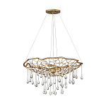 Люстра подвесная золотого цвета с металлическим сетчатым основанием и стеклянными каплевидными подвесками Hinkley варинант исполнения - 2 | Loft Concept в Рязани