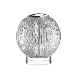 Настольная лампа с прозрачным шарообразным плафоном на цилиндрической подставке Crystal Globule варинант исполнения - 5 | Loft Concept в Рязани