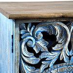 Комод с резным фасадом Blue Carved Chest of Drawers варинант исполнения - 4 | Loft Concept в Рязани
