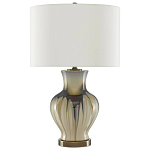 Настольная лампа фарфоровая с тканевым абажуром Caramel  варинант исполнения - 2 | Loft Concept в Рязани