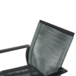 Стул темно-серый с высокой плетеной спинкой и сиденьем Braided Strength варинант исполнения - 8 | Loft Concept в Рязани