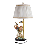 Настольная лампа с абажуром и основанием в виде двух цапель Porcelain Heron Lamp варинант исполнения - 2 | Loft Concept в Рязани