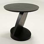 Дизайнерский журнальный столик чёрный с круглой столешницей Arycy варинант исполнения - 8 | Loft Concept в Рязани