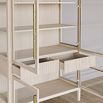 Витрина Primo со стеклянными фасадами и буфетом шпон Светлый дуб варинант исполнения - 7 | Loft Concept в Рязани