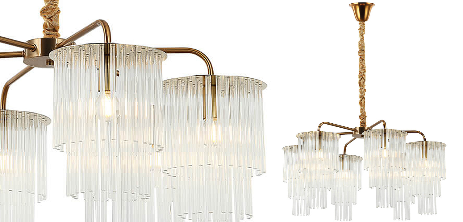Люстра Harrison Chandelier gold 6 lamp Люстра Harrison Chandelier gold 6 lamp - Loft-Concept в Рязани