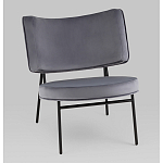 Мини-кресло District Lounge велюр серый варинант исполнения - 1 | Loft Concept в Рязани