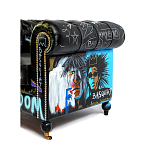 Кресло "Баския и Уорхол" Basquiat Warhol graffiti chair натуральная кожа варинант исполнения - 3 | Loft Concept в Рязани