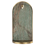 Настенный светильник зеленого цвета с бронзовой рамкой овальной формы с полкой Herbarium  варинант исполнения - 2 | Loft Concept в Рязани