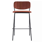 Стул барный с широкой полукруглой спинкой Chair Smooth Shapes варинант исполнения - 1 | Loft Concept в Рязани