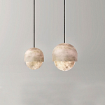 Подвесной светильник светодиодный с плафоном сферической формы Stone Helios варинант исполнения - 2 | Loft Concept в Рязани