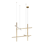 Люстра с 6-ю  пересекающимися цилиндрическими плафонами на тонких тросах Trumpet tube варинант исполнения - 6 | Loft Concept в Рязани